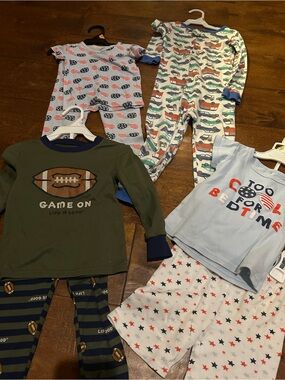 Kids' Mixed Pajama Set - Blue, Green, White & Multicolor